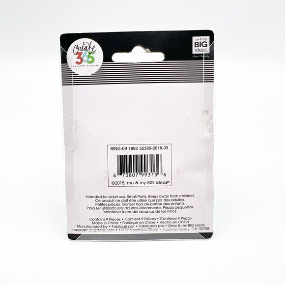 Happy Planner Expander Discs Me & My Big Ideas Create 365 Pack Of 9 Blue 1.75" - Picture 6 of 6